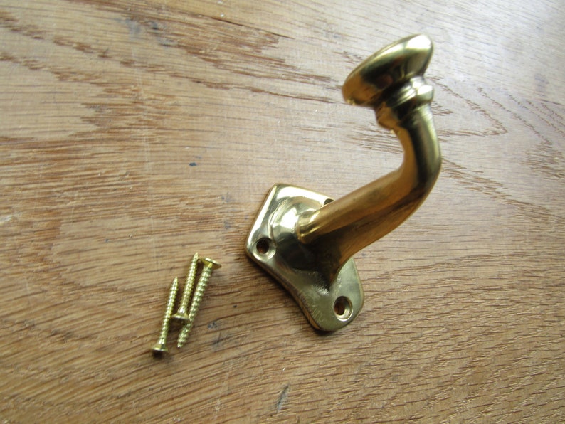 Vintage Victorian Solid Brass Coat Hook