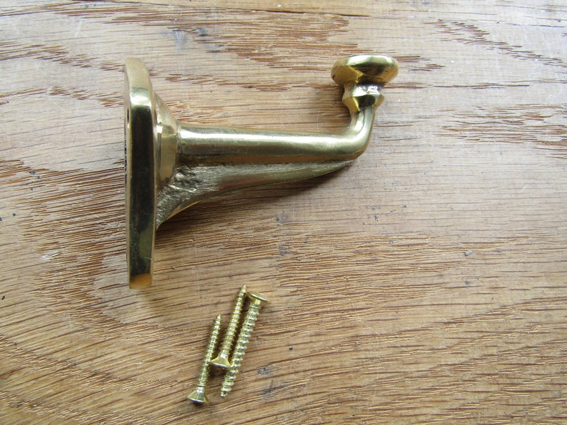 Vintage Victorian Solid Brass Coat Hook