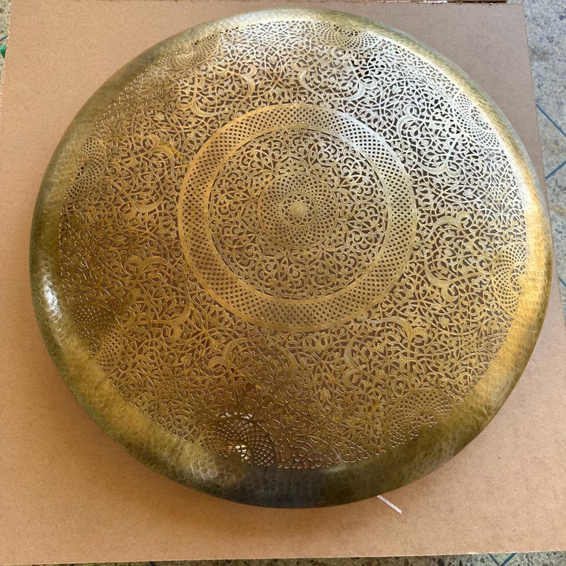 Moroccan brass wall lamp