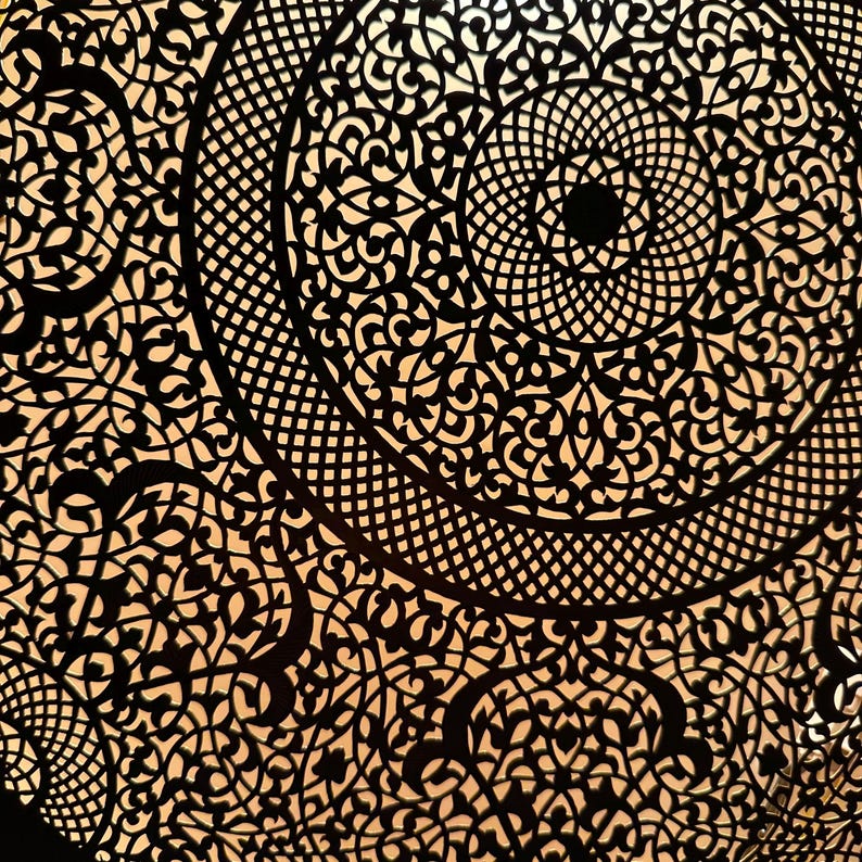 Moroccan brass wall lamp