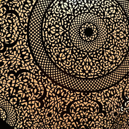 Moroccan brass wall lamp