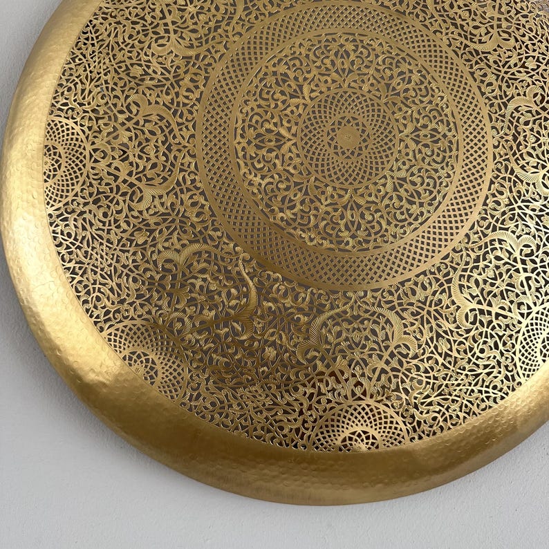 Moroccan brass wall lamp