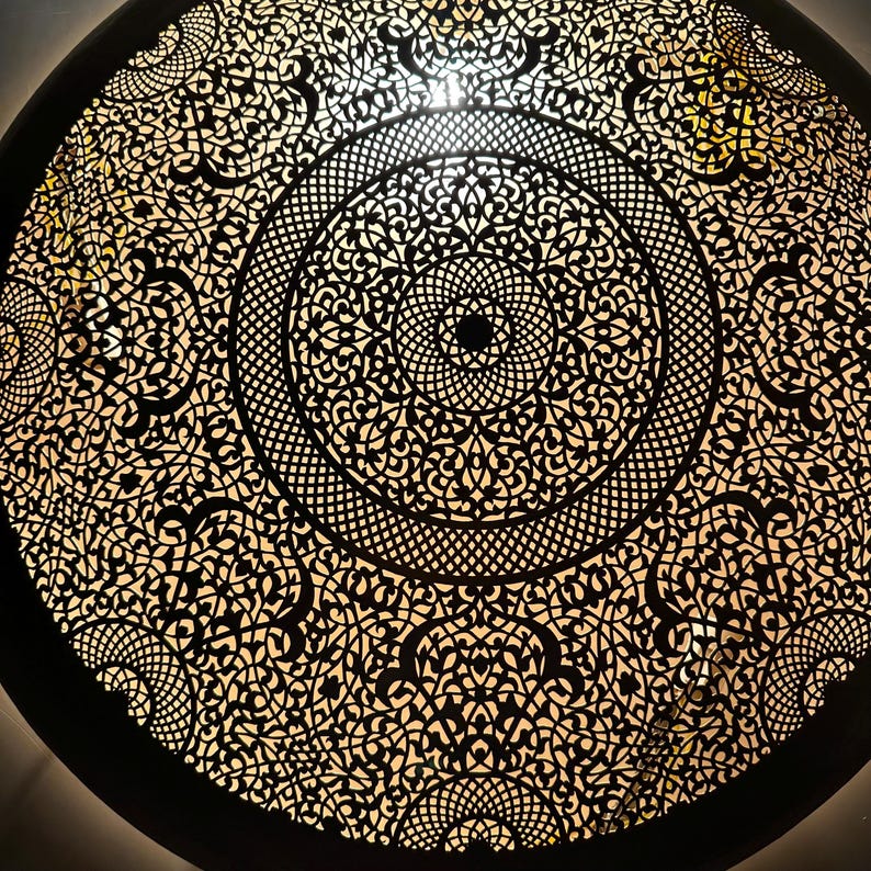 Moroccan brass wall lamp