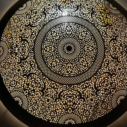 Moroccan brass wall lamp