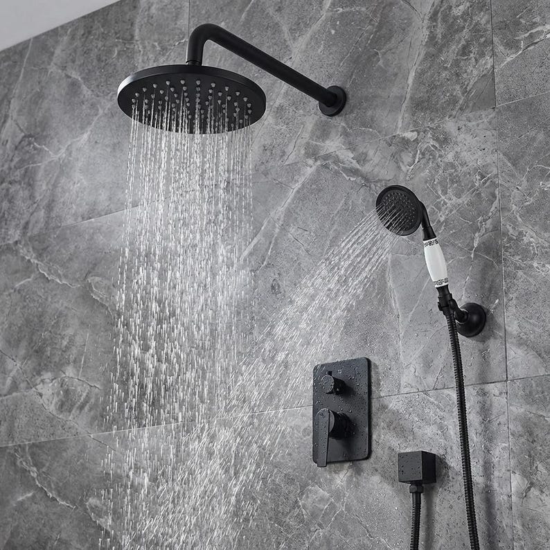 Artisan Moroccan Unlacquered Brass Shower System