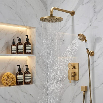 Artisan Moroccan Unlacquered Brass Shower System