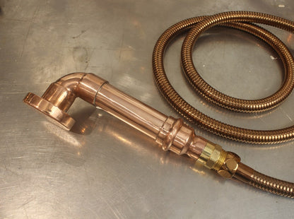 Minimalist Industrial Copper Handheld Shower Set