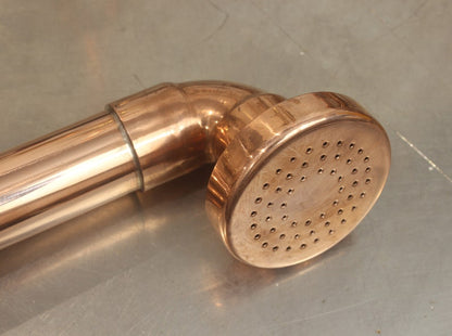 Minimalist Industrial Copper Handheld Shower Set