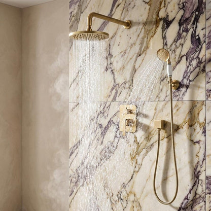 Artisan Moroccan Unlacquered Brass Shower System