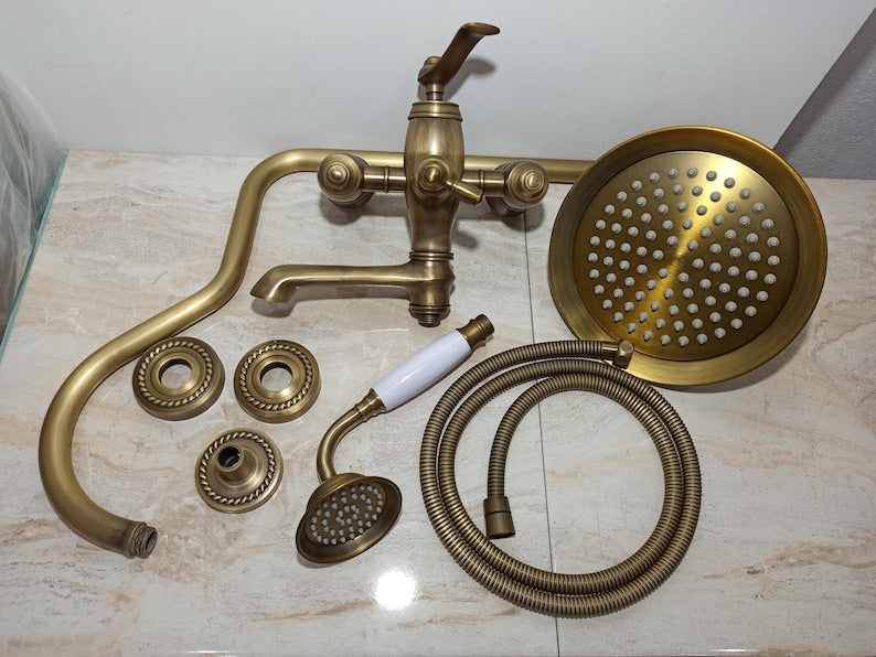 Luxury Antique Brass Handheld Shower Set