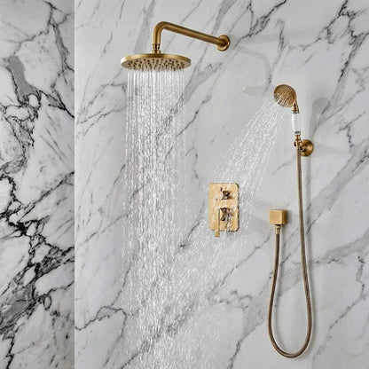 Artisan Moroccan Unlacquered Brass Shower System