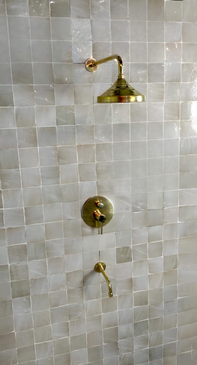 Luxury Architectural Brass Shower System with Tub Spout