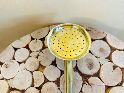 Exquisite Hand-Engraved Polished Brass Shower Head