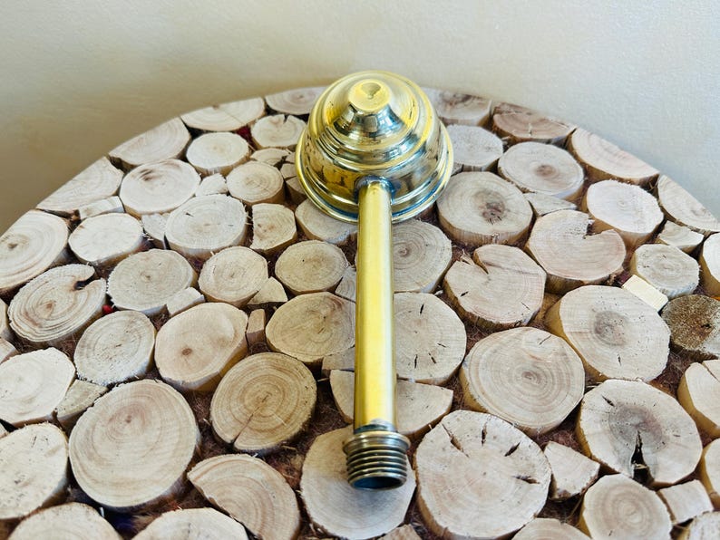 Exquisite Hand-Engraved Polished Brass Shower Head