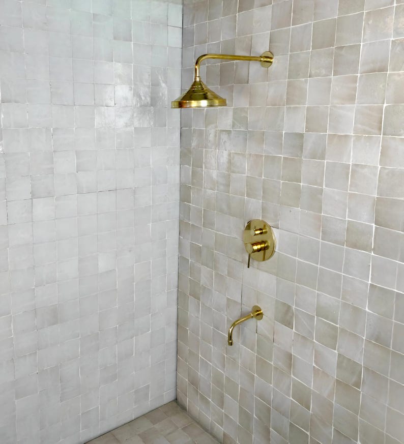 Luxury Architectural Brass Shower System with Tub Spout