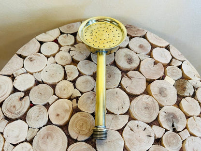 Exquisite Hand-Engraved Polished Brass Shower Head