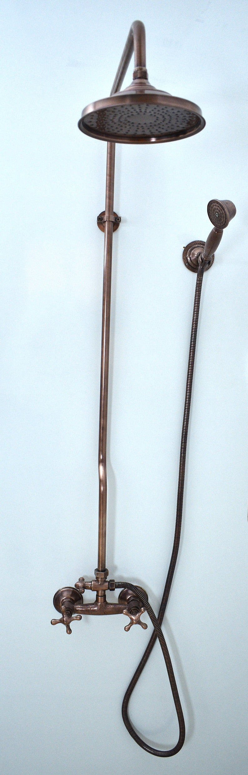 Heritage Engraved Copper Exposed Shower System