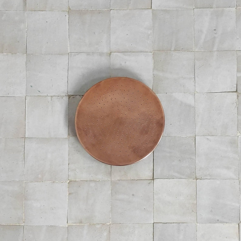 Industrial Raw Copper Overhead Rain Shower Head