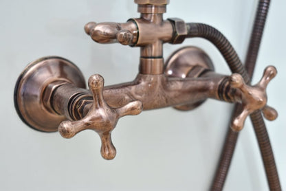 Heritage Engraved Copper Exposed Shower System