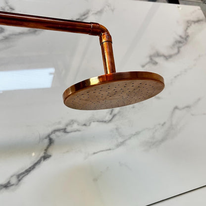 Industrial Raw Copper Overhead Rain Shower Head