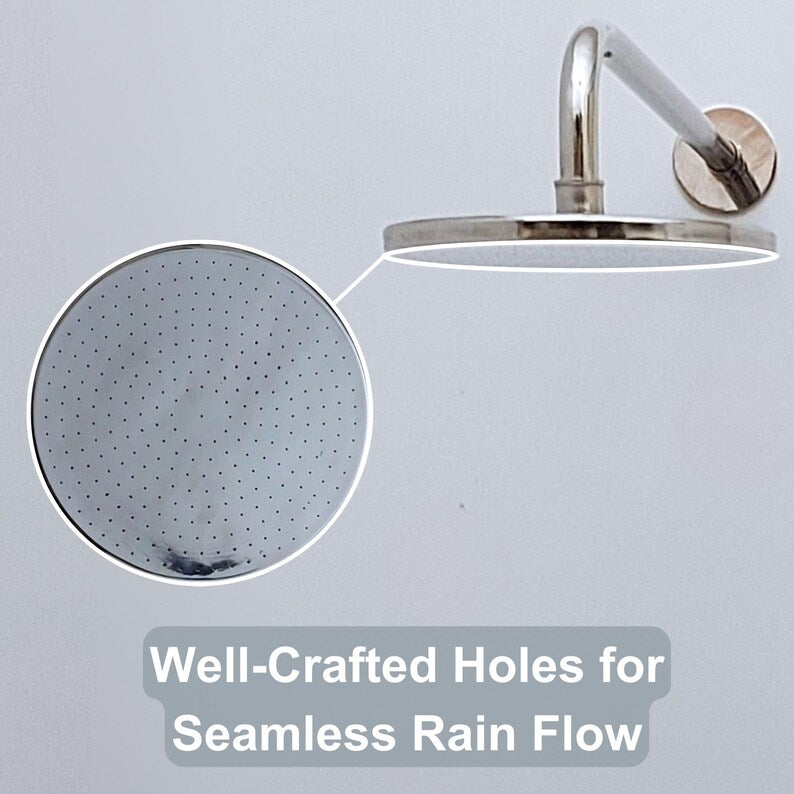 Architectural Silver Polished Nickel Rain Shower with Linear Valve Plate