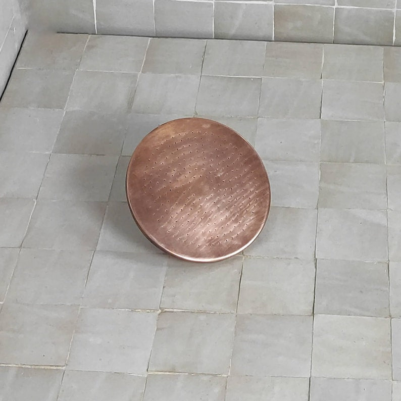 Industrial Raw Copper Overhead Rain Shower Head