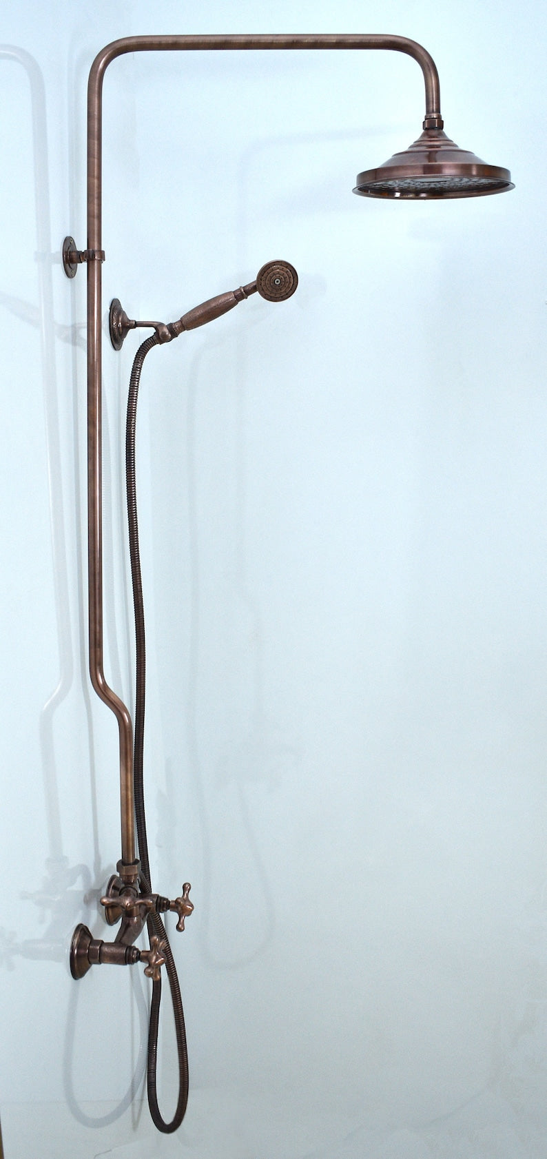 Heritage Engraved Copper Exposed Shower System