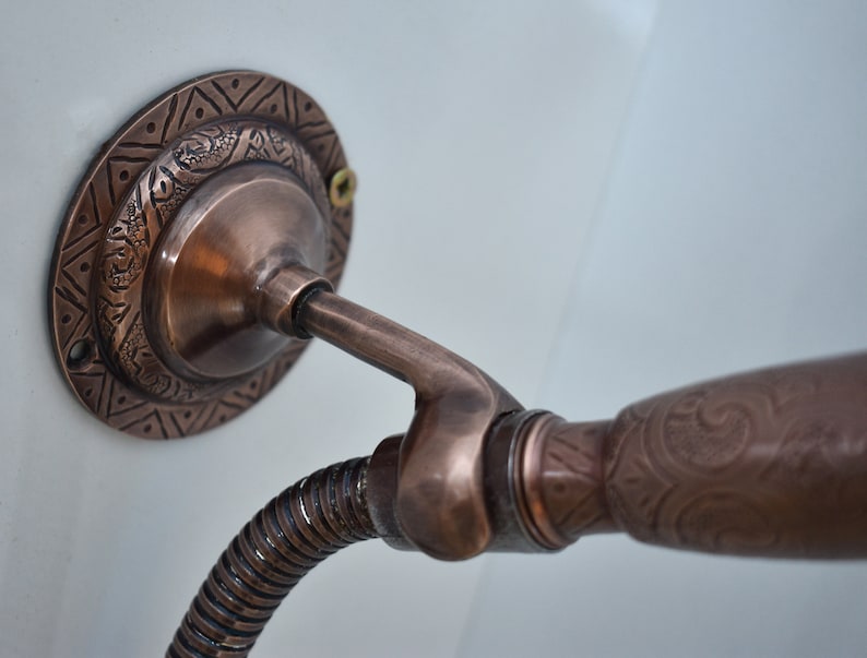 Heritage Engraved Copper Exposed Shower System