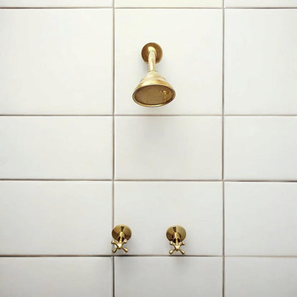 Artisan Unlacquered Brass Shower Set