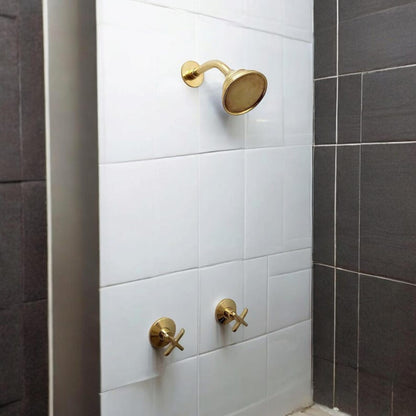 Artisan Unlacquered Brass Shower Set