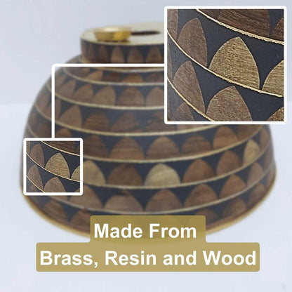 The Midnight Gold Vessel Sink Handcrafted Brass with Art Deco Scales