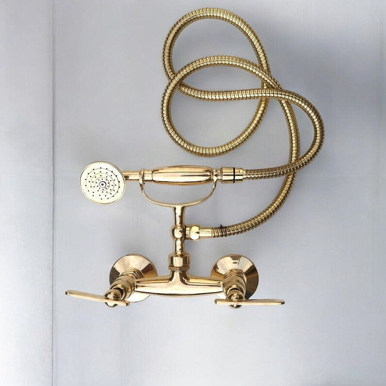 Elite Polished Gold Victorian Handheld Shower