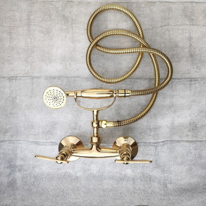 Elite Polished Gold Victorian Handheld Shower