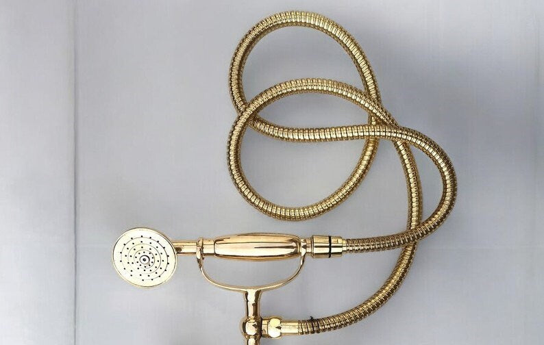 Elite Polished Gold Victorian Handheld Shower
