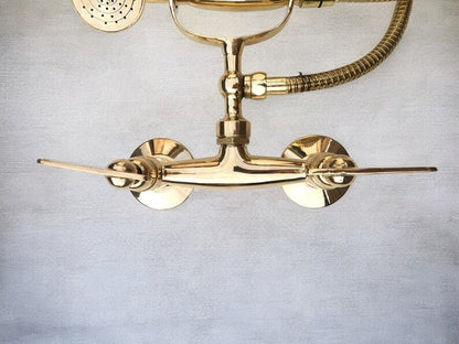 Elite Polished Gold Victorian Handheld Shower