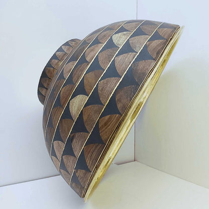 The Midnight Gold Vessel Sink Handcrafted Brass with Art Deco Scales
