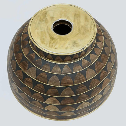 The Midnight Gold Vessel Sink Handcrafted Brass with Art Deco Scales