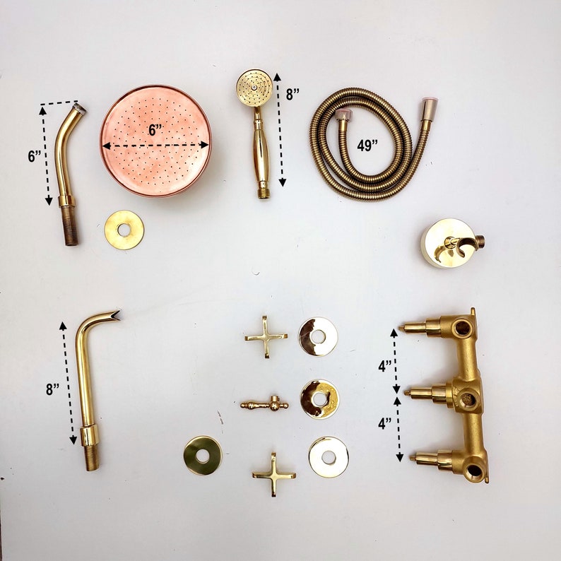 Luxury Artisan Brass Tub Filler & Handheld Shower