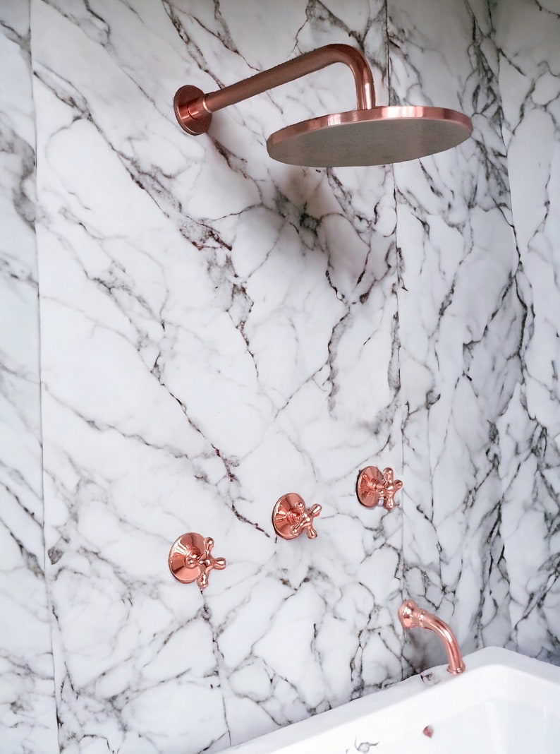 Architectural Rose Copper Shower Suite