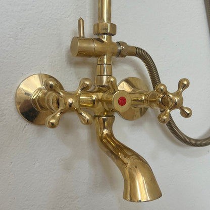 Heritage Hand-Engraved Copper Exposed Shower