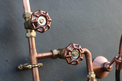 Industrial Exposed Copper Rain Shower System