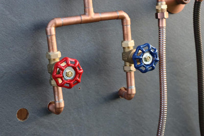 Industrial Exposed Copper Rain Shower System