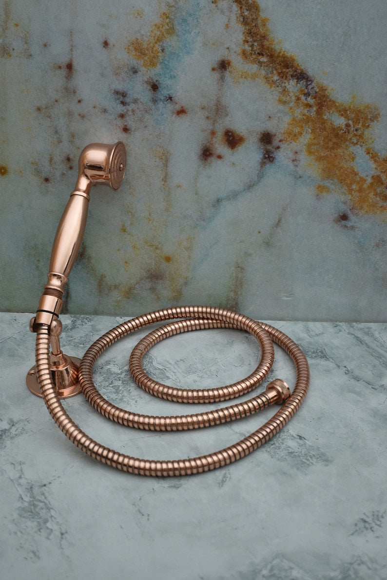 Vintage Rose Gold Handheld Shower Set
