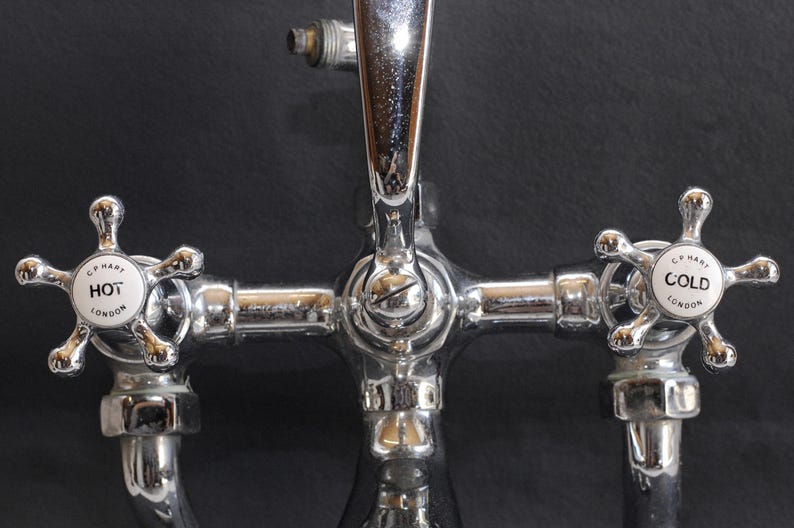 Vintage Chrome Deck-Mount Tub Filler with Handheld Shower