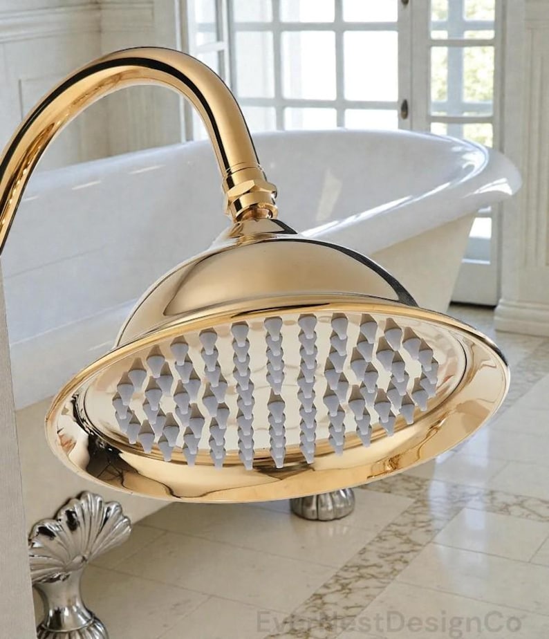 Exquisite Gold Victorian-Style Bathtub Shower System: A Timeless Statement Piece
