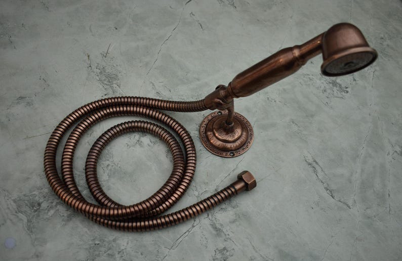 &nbsp;Handcrafted Antique Copper Handheld Shower Set