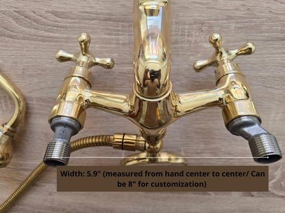 Elite Polished Gold Wall-Mount Telephone Shower System