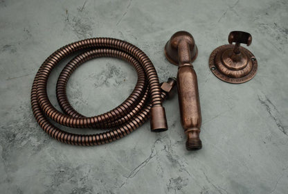 &nbsp;Handcrafted Antique Copper Handheld Shower Set
