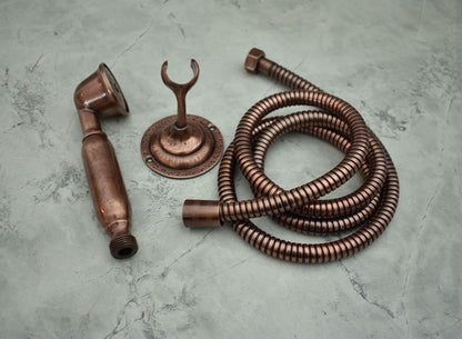&nbsp;Handcrafted Antique Copper Handheld Shower Set