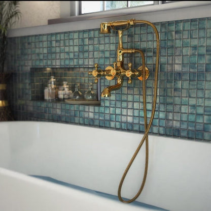 Minimalist Artisan Copper Handheld Shower Kit